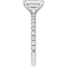 The Classic Pavé Engagement Ring | Emerald | 2 ⅜ CTW