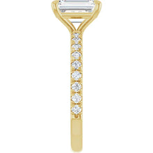 The Classic Pavé Engagement Ring | Emerald | 2 ⅜ CTW