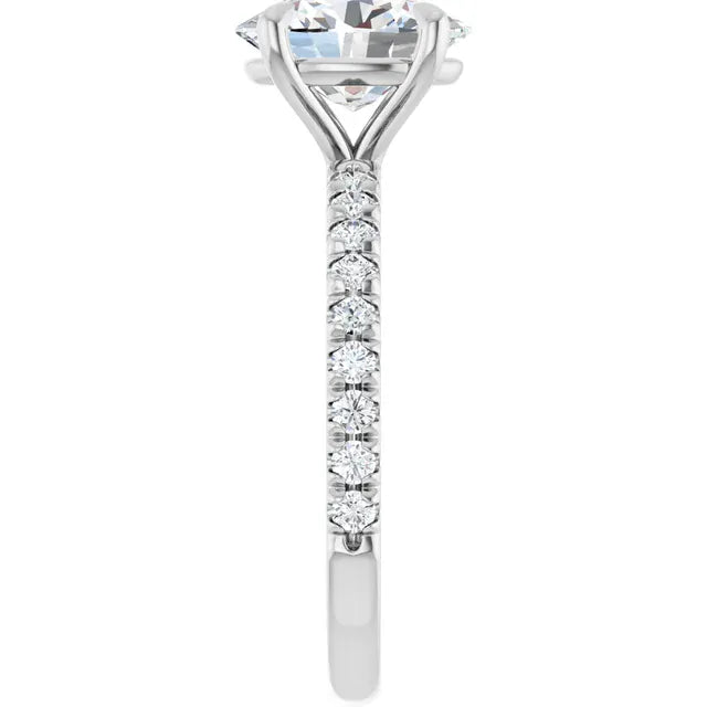 The Classic Pavé Engagement Ring | Oval | 2 ⅜ CTW
