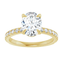 The Classic Pavé Engagement Ring | Oval | 2 ⅜ CTW
