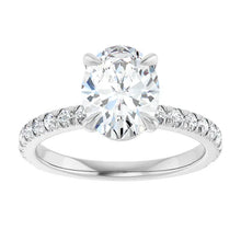 The Classic Pavé Engagement Ring | Oval | 2 ⅜ CTW