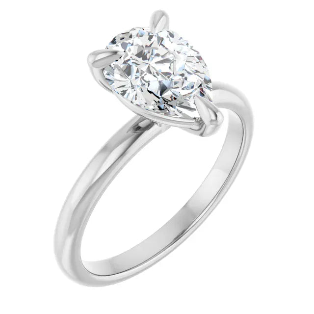 The Timeless Solitaire Engagement Ring | Pear | 2 CTW