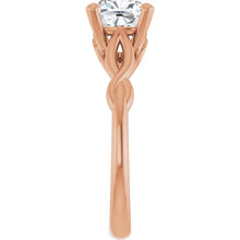 The Elegant Twisted Solitaire Engagement Ring | Cushion | 2 CTW