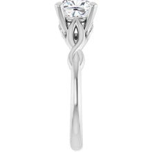 The Elegant Twisted Solitaire Engagement Ring | Cushion | 2 CTW