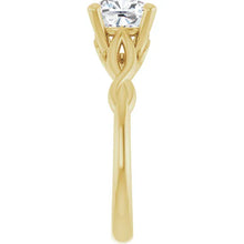 The Elegant Twisted Solitaire Engagement Ring | Cushion | 2 CTW