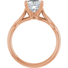 The Elegant Twisted Solitaire Engagement Ring | Cushion | 2 CTW