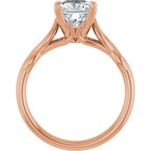 The Elegant Twisted Solitaire Engagement Ring | Cushion | 2 CTW