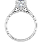 The Elegant Twisted Solitaire Engagement Ring | Cushion | 2 CTW