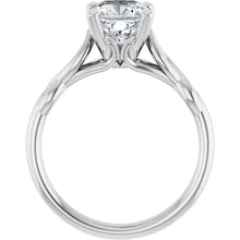 The Elegant Twisted Solitaire Engagement Ring | Cushion | 2 CTW