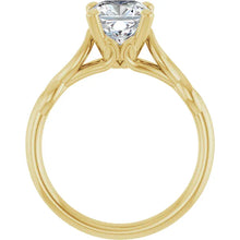The Elegant Twisted Solitaire Engagement Ring | Cushion | 2 CTW