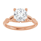The Elegant Twisted Solitaire Engagement Ring | Cushion | 2 CTW