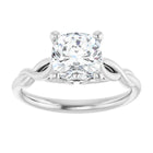 The Elegant Twisted Solitaire Engagement Ring | Cushion | 2 CTW