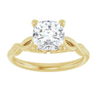 The Elegant Twisted Solitaire Engagement Ring | Cushion | 2 CTW