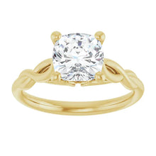 The Elegant Twisted Solitaire Engagement Ring | Cushion | 2 CTW