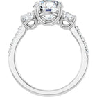 The Iconic 3-Stone Pavé Engagement Ring | Round | 3 CTW