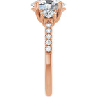 The Iconic 3-Stone Pavé Engagement Ring | Oval | 3 CTW