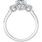 The Iconic 3-Stone Pavé Engagement Ring | Oval | 3 CTW