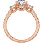 The Iconic 3-Stone Pavé Engagement Ring | Oval | 3 CTW
