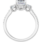 The Iconic 3-Stone Pavé Engagement Ring | Emerald | 3 CTW