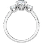 The Iconic 3-Stone Pavé Engagement Ring | Pear | 3 CTW