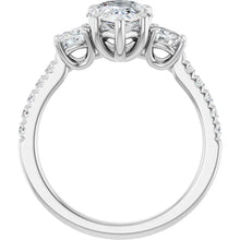 The Iconic 3-Stone Pavé Engagement Ring | Pear | 3 CTW