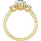 The Iconic 3-Stone Pavé Engagement Ring | Pear | 3 CTW