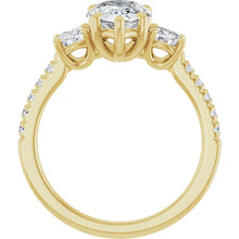 The Iconic 3-Stone Pavé Engagement Ring | Pear | 3 CTW