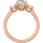 The Iconic 3-Stone Pavé Engagement Ring | Pear | 3 CTW