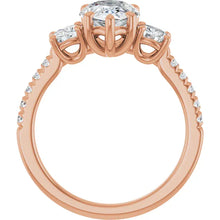 The Iconic 3-Stone Pavé Engagement Ring | Pear | 3 CTW
