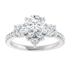 The Iconic 3-Stone Pavé Engagement Ring | Pear | 3 CTW