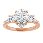 The Iconic 3-Stone Pavé Engagement Ring | Pear | 3 CTW