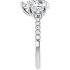 The Iconic 3-Stone Pavé Engagement Ring | Pear | 3 CTW
