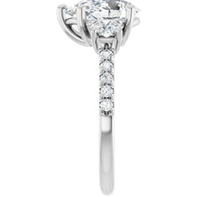 The Iconic 3-Stone Pavé Engagement Ring | Pear | 3 CTW