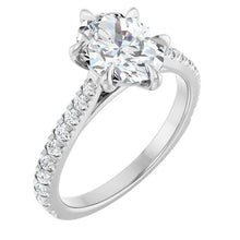 The Signature Cathedral Pavé Engagement Ring | Oval | 2 ⅜ CTW