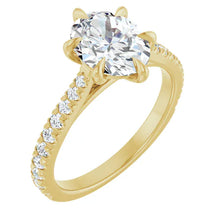 The Signature Cathedral Pavé Engagement Ring | Oval | 2 ⅜ CTW