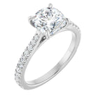 The Signature Cathedral Pavé Engagement Ring | Cushion | 2 ⅜ CTW