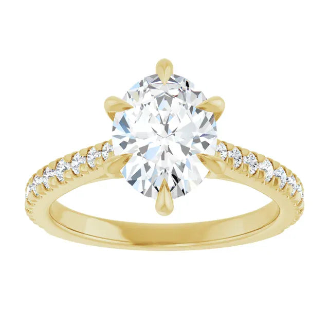 The Signature Cathedral Pavé Engagement Ring | Oval | 2 ⅜ CTW