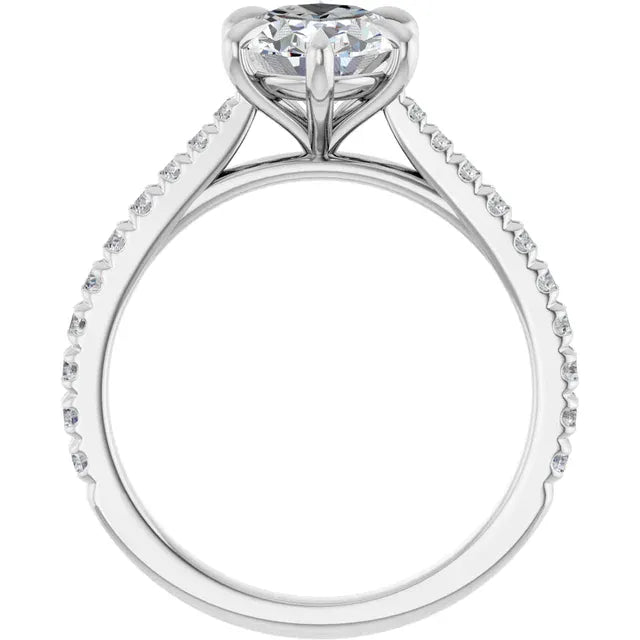 The Signature Cathedral Pavé Engagement Ring | Oval | 2 ⅜ CTW