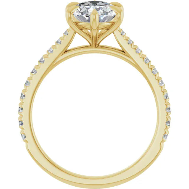 The Signature Cathedral Pavé Engagement Ring | Oval | 2 ⅜ CTW