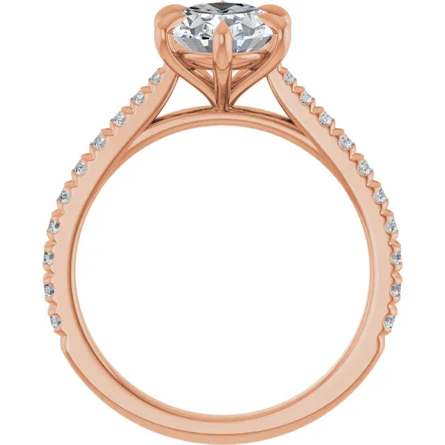 The Signature Cathedral Pavé Engagement Ring | Oval | 2 ⅜ CTW