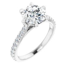 The Signature Cathedral Pavé Engagement Ring | Round | 2 ⅜ CTW