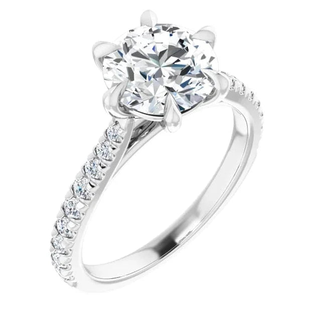 The Signature Cathedral Pavé Engagement Ring | Round | 2 ⅜ CTW