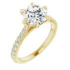 The Signature Cathedral Pavé Engagement Ring | Round | 2 ⅜ CTW