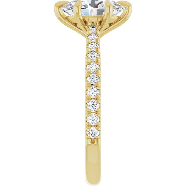 The Signature Cathedral Pavé Engagement Ring | Oval | 2 ⅜ CTW