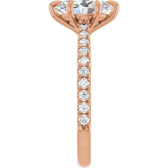 The Signature Cathedral Pavé Engagement Ring | Oval | 2 ⅜ CTW