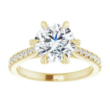 The Signature Cathedral Pavé Engagement Ring | Round | 2 ⅜ CTW