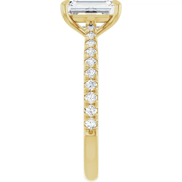 The Signature Cathedral Pavé Engagement Ring | Emerald | 2 ⅜ CTW