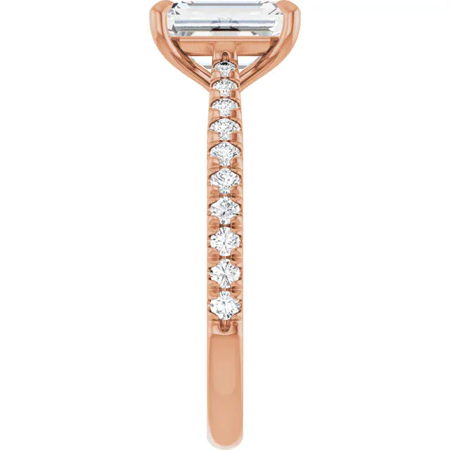 The Signature Cathedral Pavé Engagement Ring | Emerald | 2 ⅜ CTW