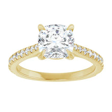 The Signature Cathedral Pavé Engagement Ring | Cushion | 2 ⅜ CTW