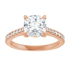 The Signature Cathedral Pavé Engagement Ring | Cushion | 2 ⅜ CTW